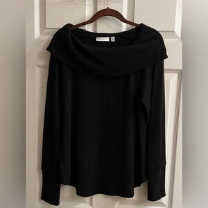 RAFAELLA~BLACK OFF THE SHOULDER~ BLOUSE~LG